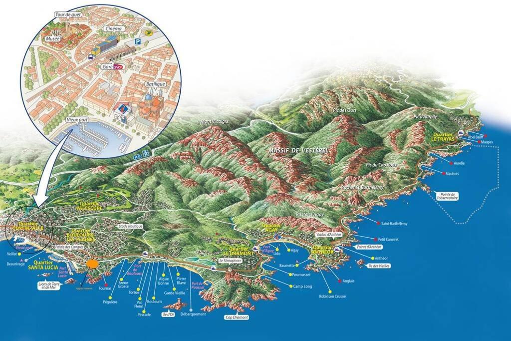 Appartement Bord De Mer - St Raphael Corniche D'Or Saint-Raphaël 외부 사진